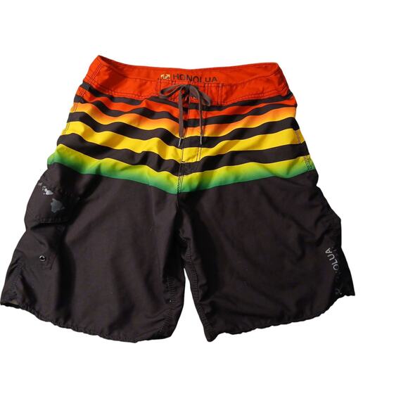 VNTG Honolua Surf Boardshorts Mens 36 Raggae Tropical Hawaii Festival Bohemian